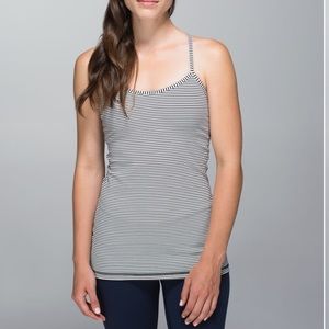 Lululemon Power Y Tank - Luon - Stripes -Size 6
